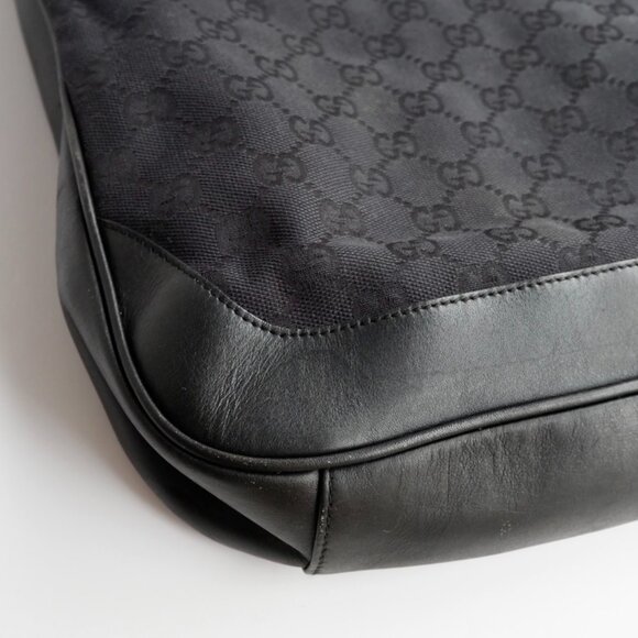 Authentic Preowned Gucci Black GG Canvas Two Strap Shoulder Bag - Picture 5 of 16
